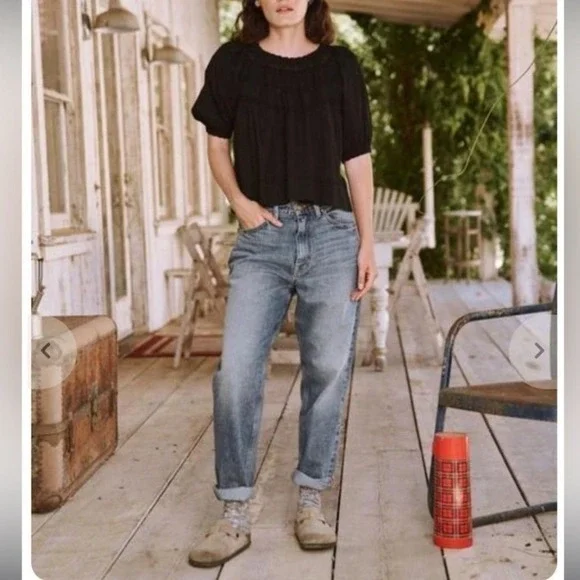 THE GREAT. The Slouch Taper Jean Raw Hem WOMEN 26 Made in USA CANOPY 100% COTTON - Picture 1 of 13